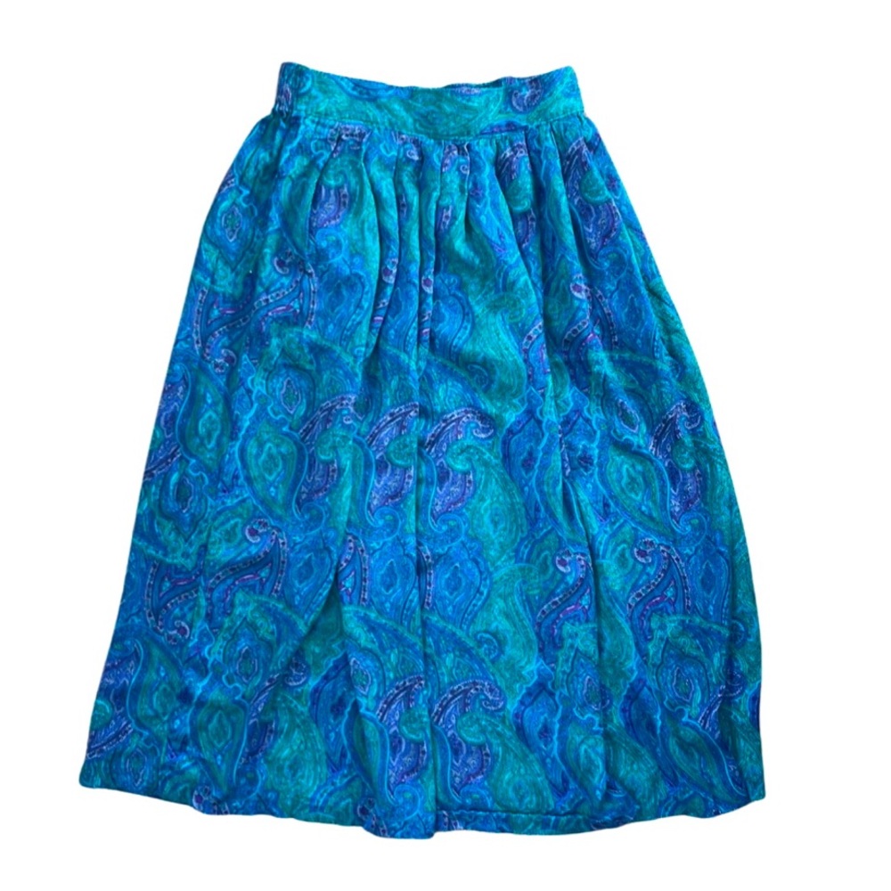 Vintage Paisley Sag Harbor Skirt, Small